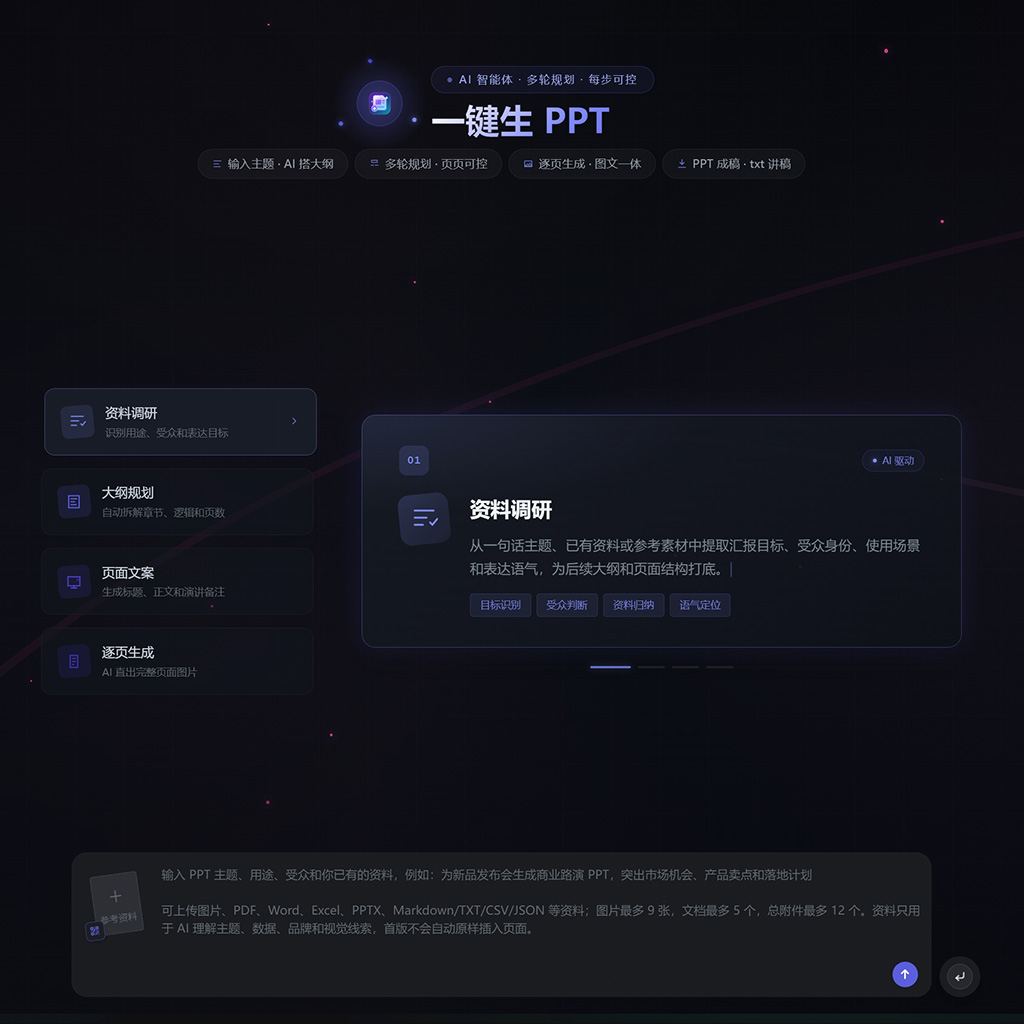 一键生PPT与文档